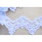 2.5" Optic White Bridal Lace Trim Pearl & Sequin Embellished Organza for Veils & Wedding Gowns